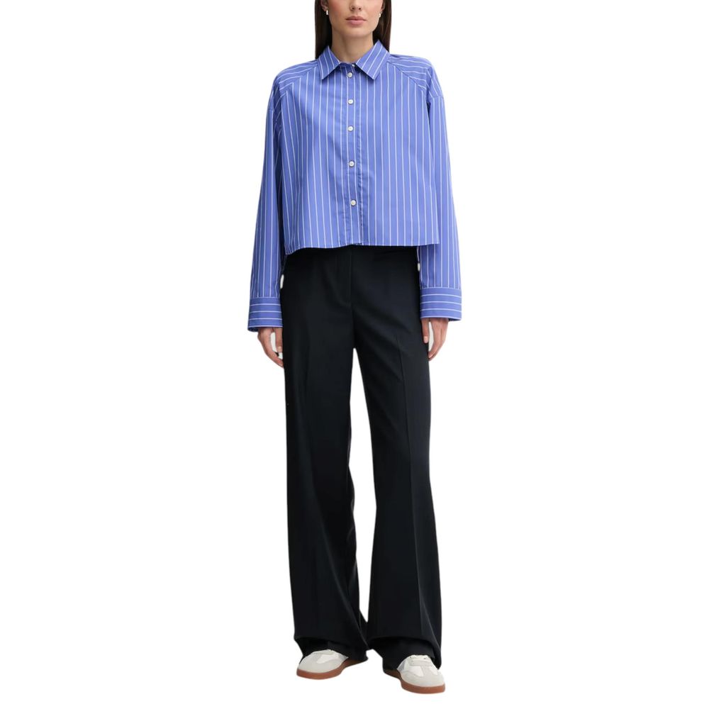 Calvin Klein Jeans Blue Cotton Blouse