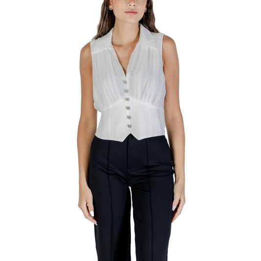 Morgan De Toi White Polyester Blouse