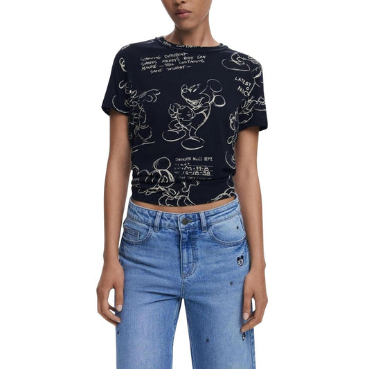Desigual Gray Cotton T-Shirt