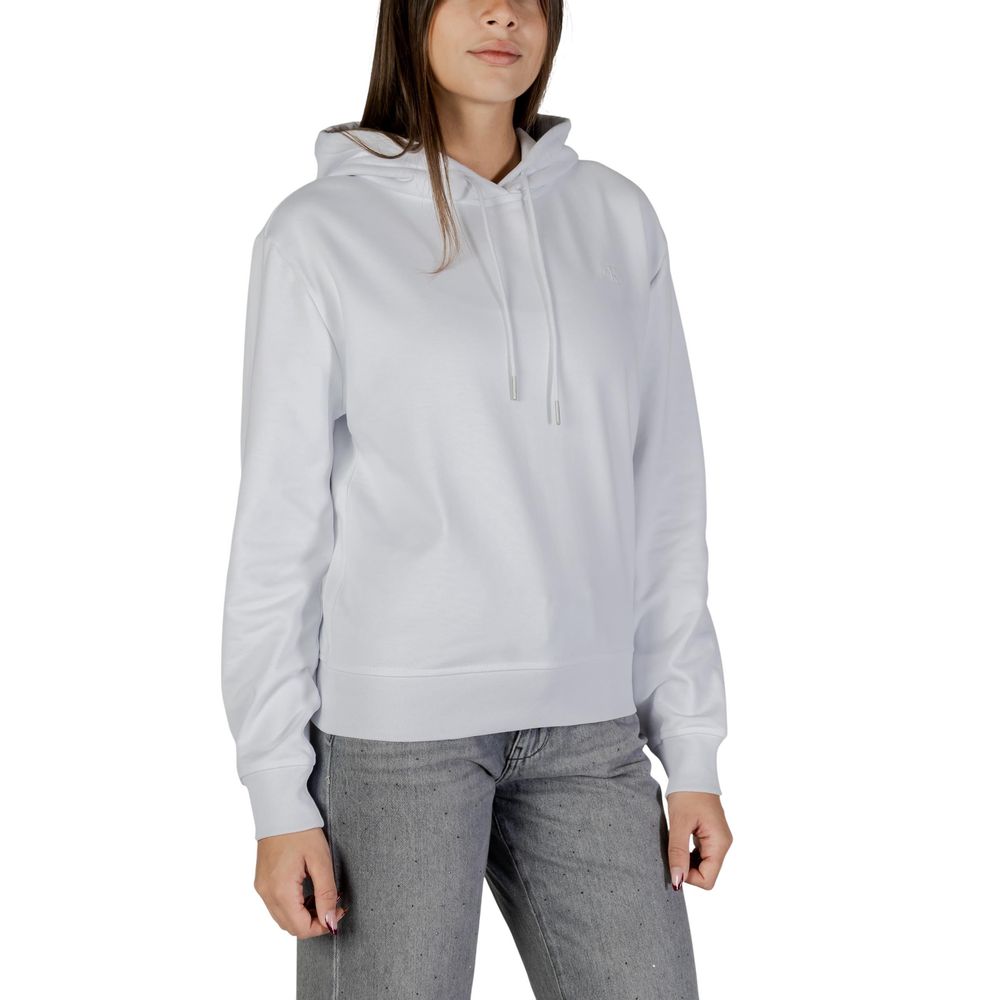 Calvin Klein Jeans White Cotton Hoodie