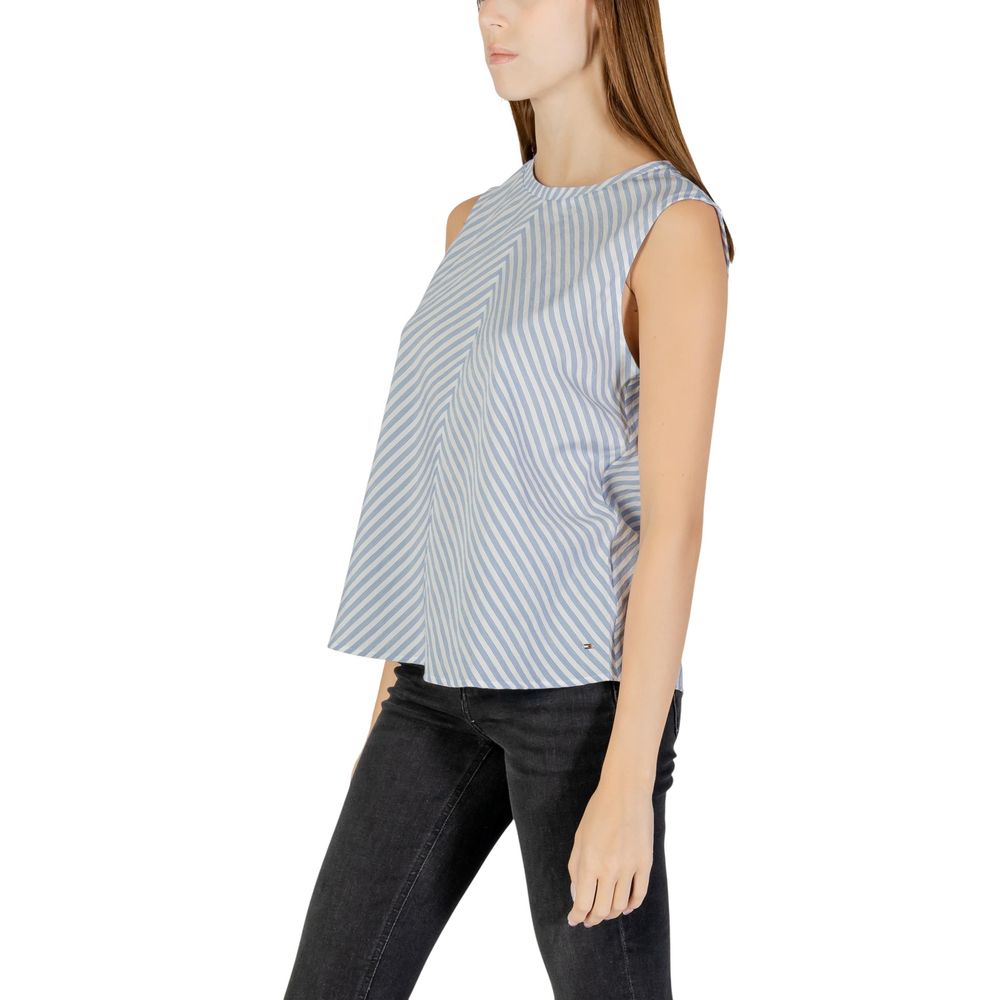 Tommy Hilfiger Jeans Blue Cotton Tank Tops