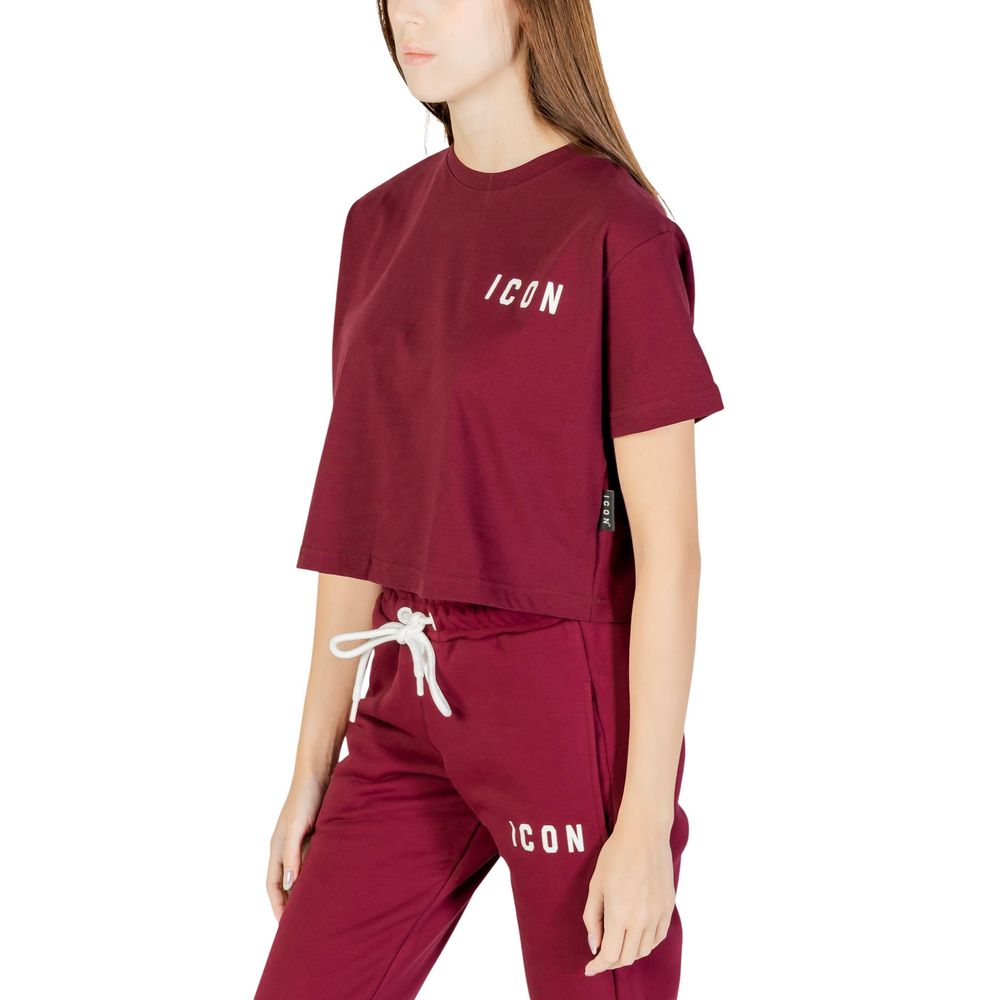 Icon Bordeaux Cotton T-Shirt