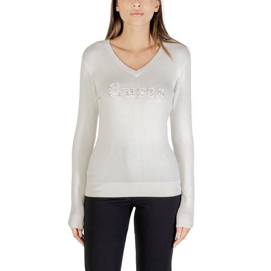 Guess Cream Viscose Sweatshirt