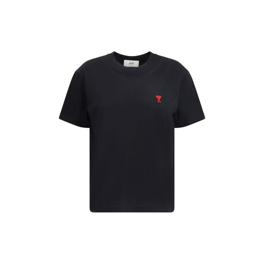 Ami Paris Black Cotton T-Shirt