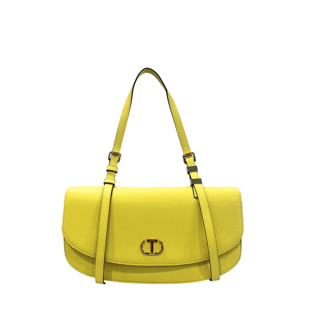 Twinset Yellow PU Women Shoulder Bag