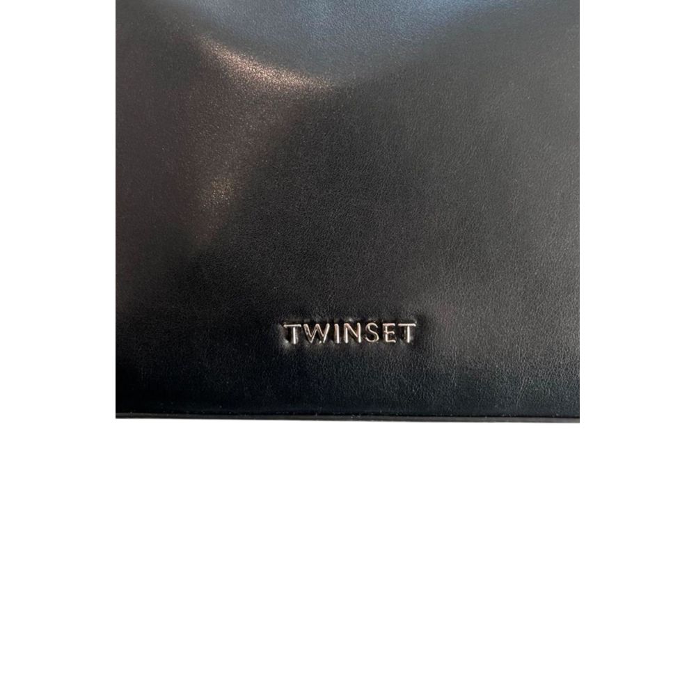 Twinset Black PU Women Shoulder Bag
