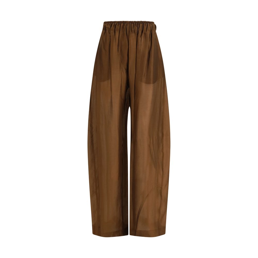 The Latest Brown Lyocell Casual Pants
