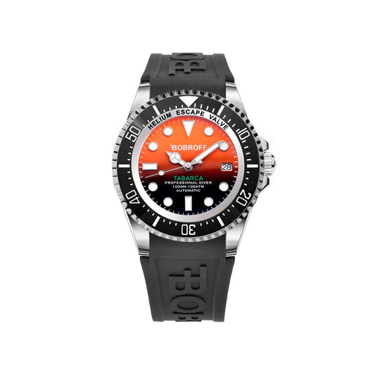 Bobroff Black Rubber Sport Watch