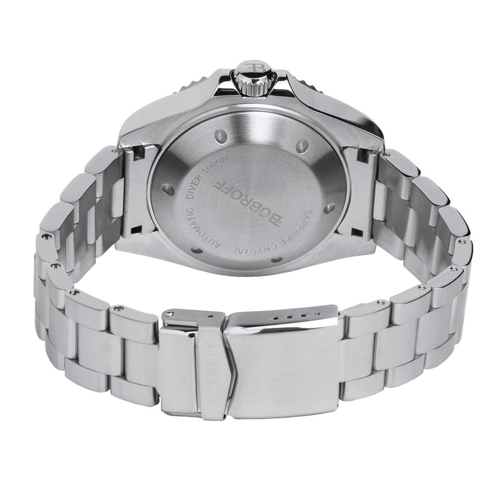Bobroff Gray Stainless Steel Dress Watch