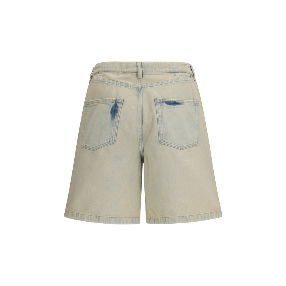 Golden Goose Blue Cotton Bermuda Shorts