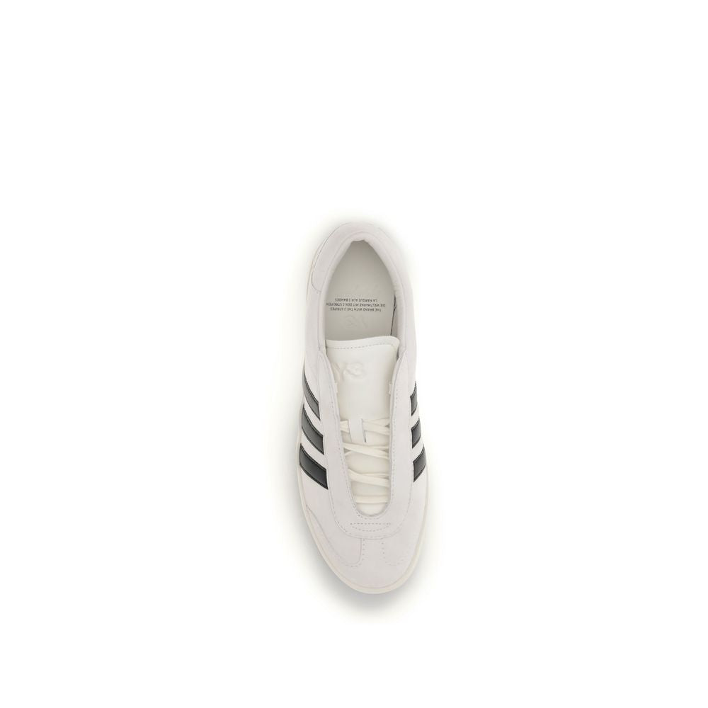 Y-3 Beige Calf Leather Bos Taurus Low Top Sneakers