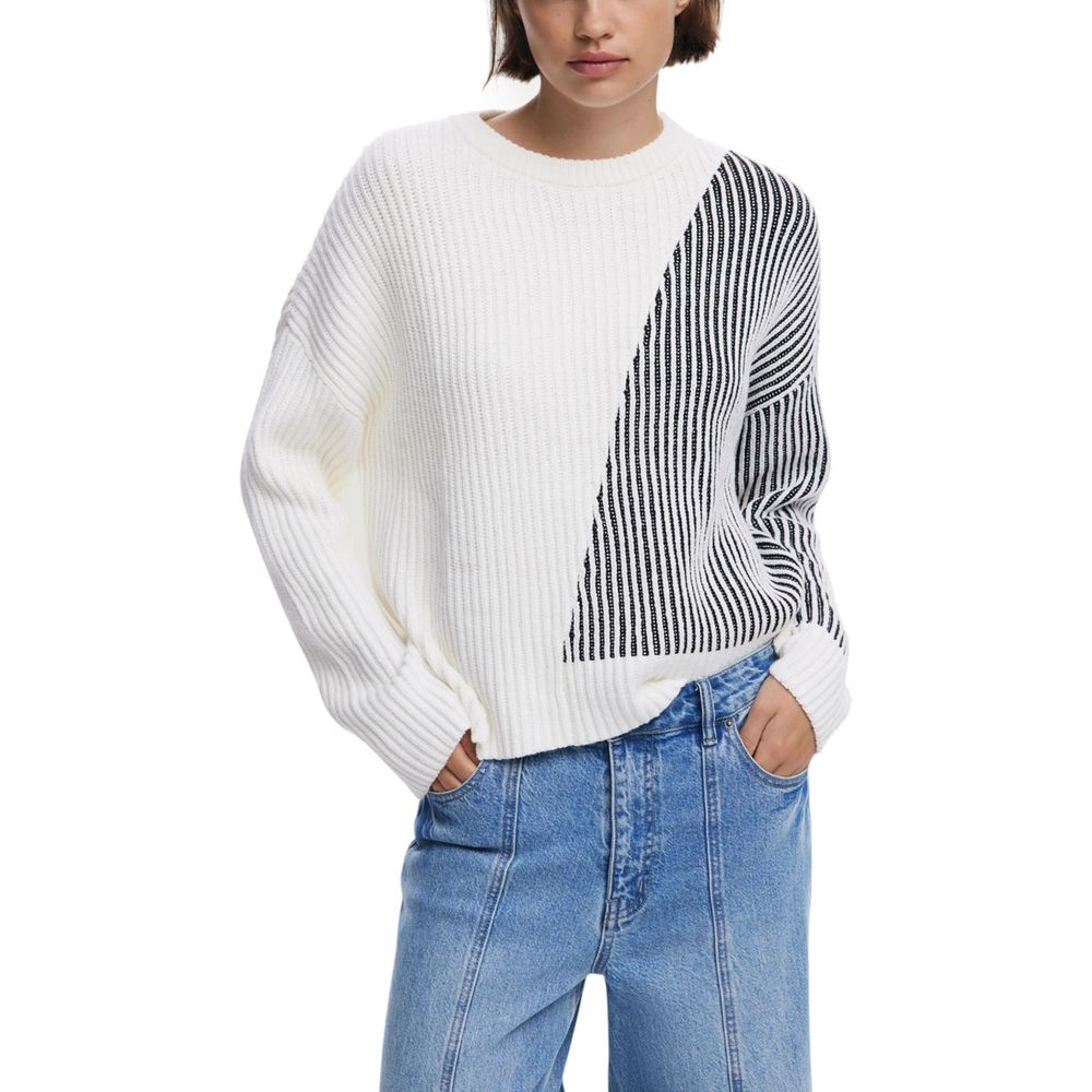 Desigual Cream Cotton Sweatshirt