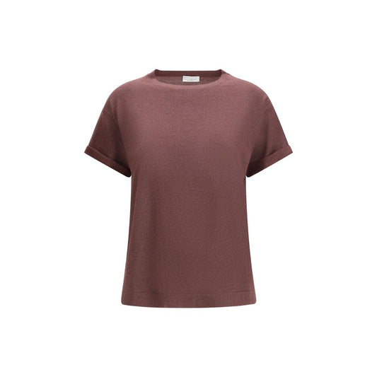 Brunello Cucinelli Bordeaux Nylon T-Shirt