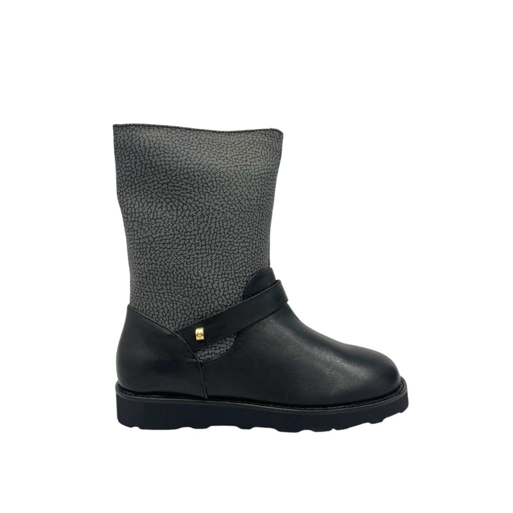 Borbonese Grey Leather Women Boot