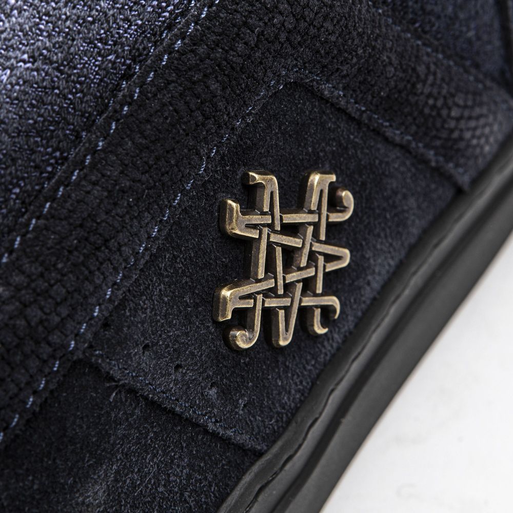 Mr&Mrs Italy Blue Leather Womens Ankle Boot