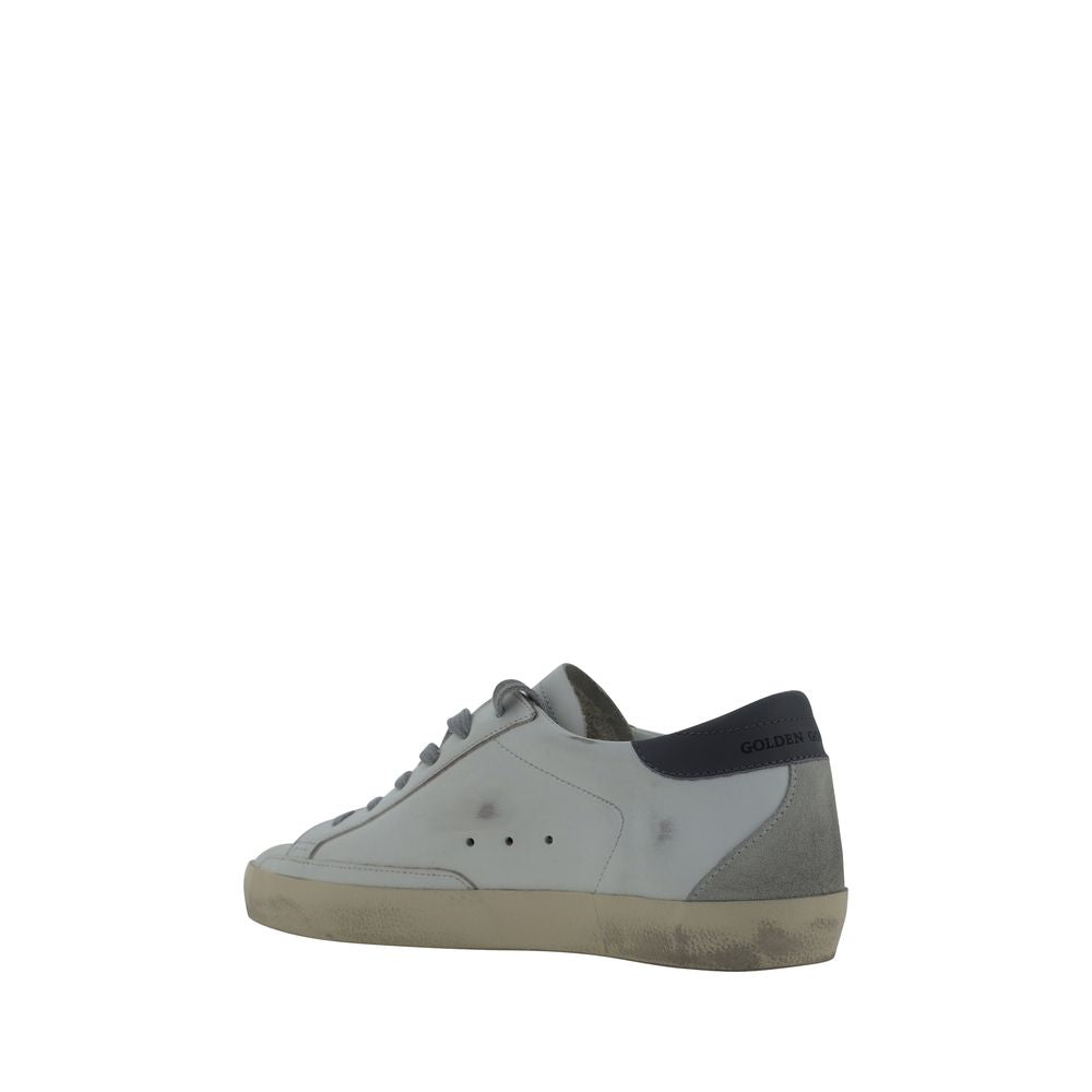 Golden Goose White Calf Leather Bos Taurus Low Top Sneakers