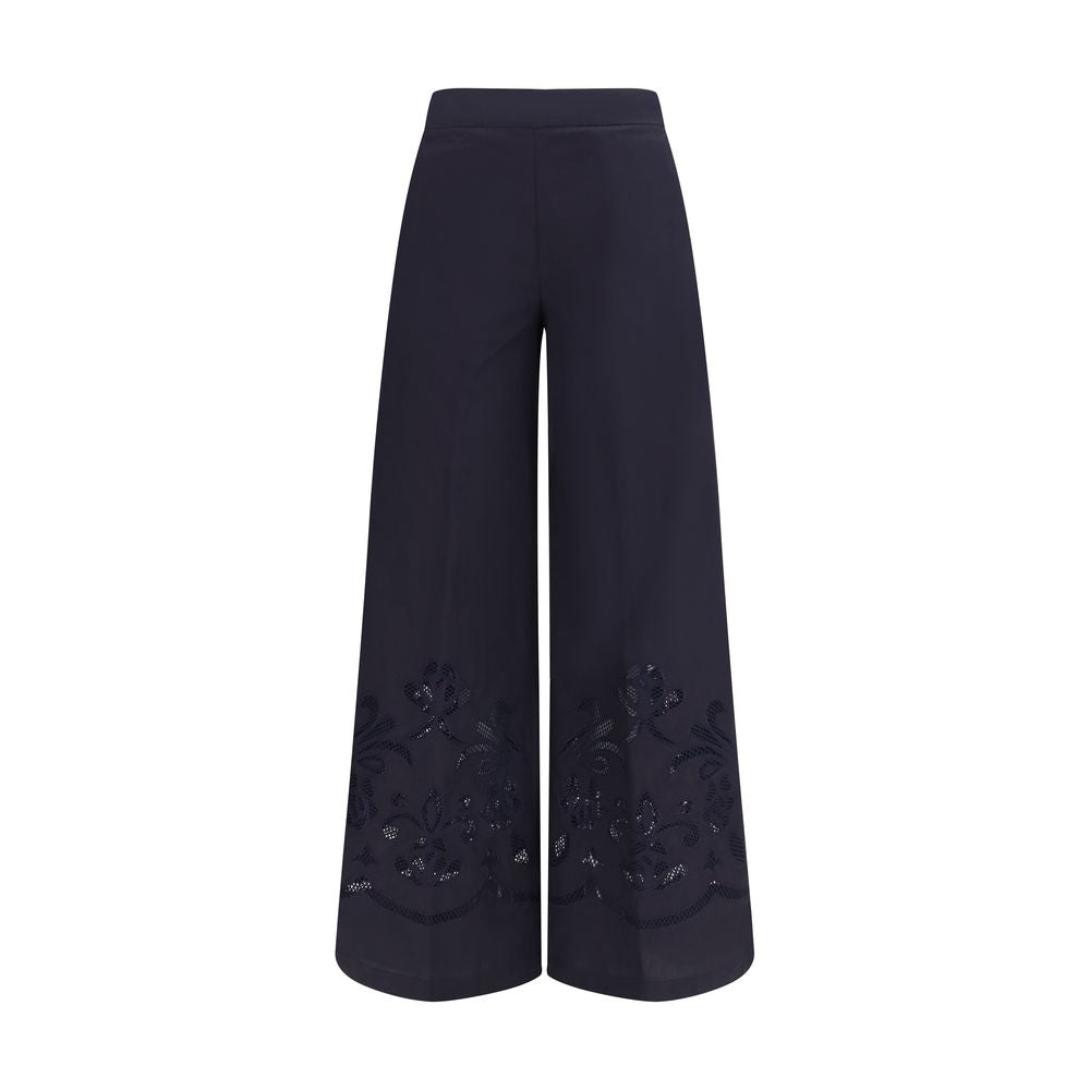 Forte_Forte Blue Cotton Casual Pants