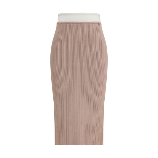 Diesel Multicolor Viscose Midi Skirt