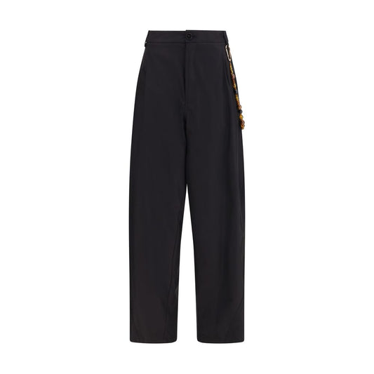 Darkpark Black Cotton Casual Pants