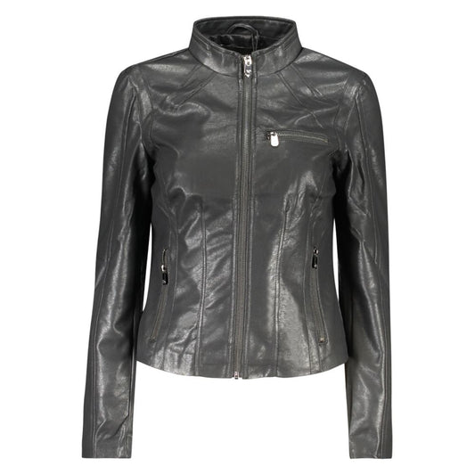Desigual Nero Poliuretano Women's Jacket