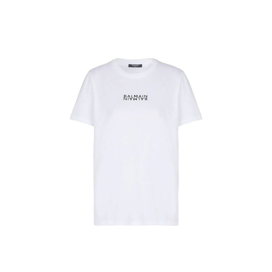Balmain White Cotton T-Shirt