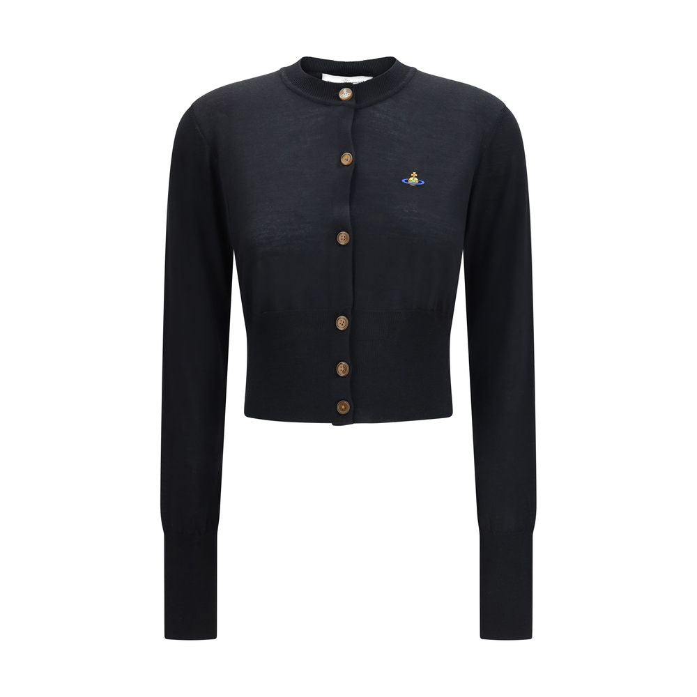 Vivienne Westwood Black Merino Wool Cardigan