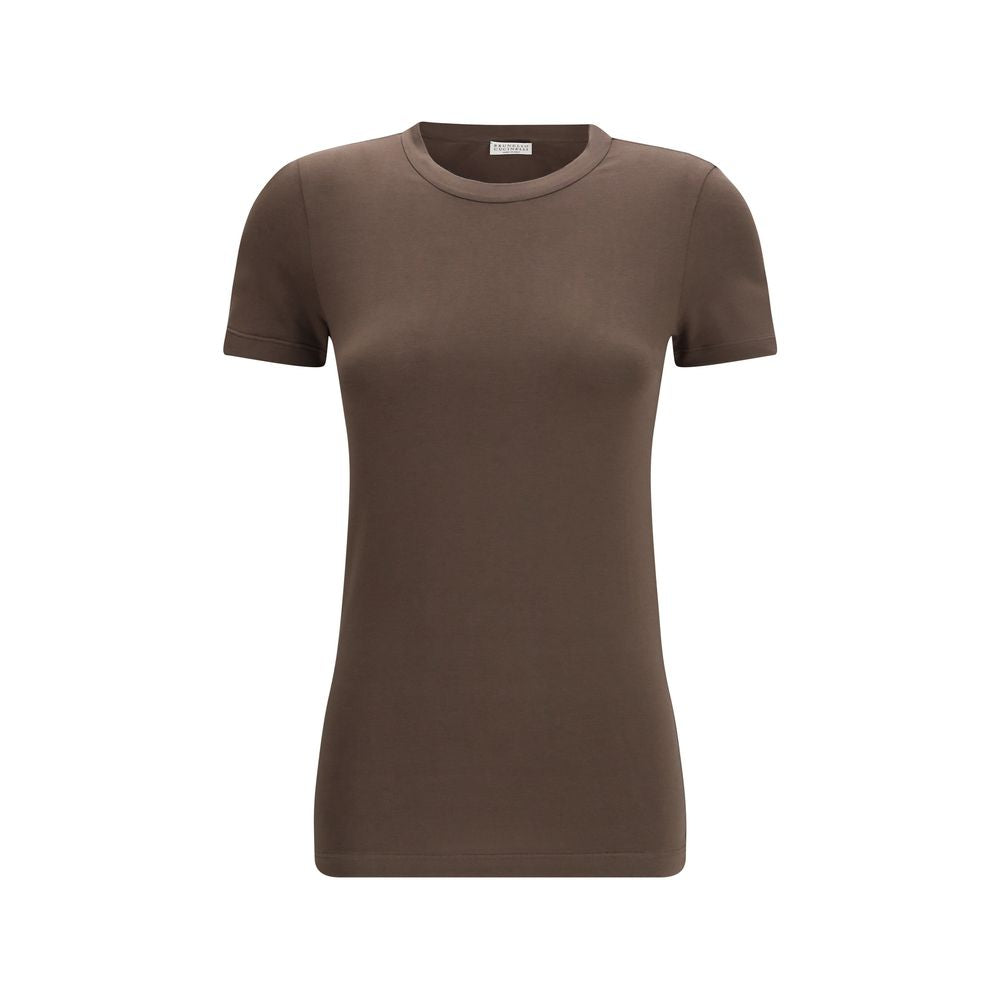Brunello Cucinelli Brown Cotton T-Shirt