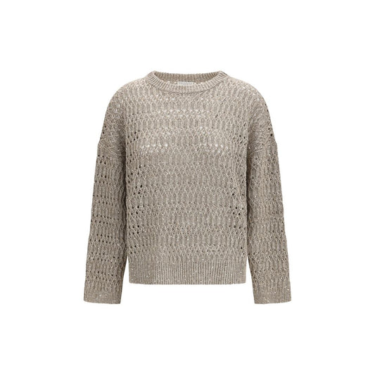 Brunello Cucinelli Beige Silk Sweatshirt