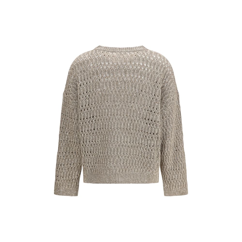 Brunello Cucinelli Beige Silk Sweatshirt