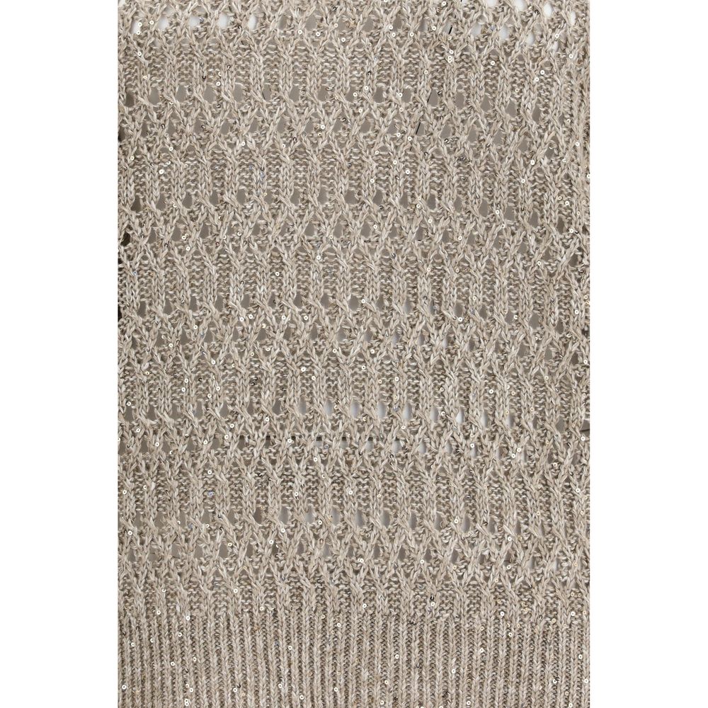 Brunello Cucinelli Beige Silk Sweatshirt