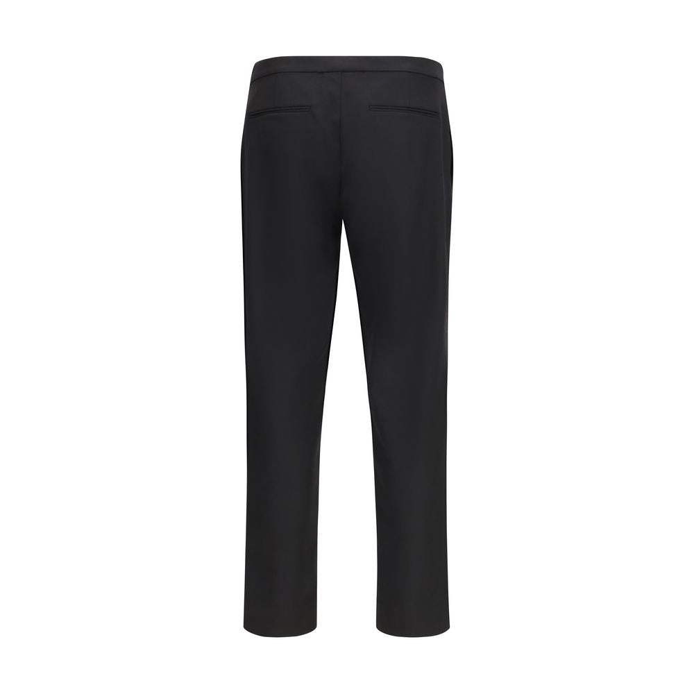 Maison Margiela Black Fleece Wool Casual Pants
