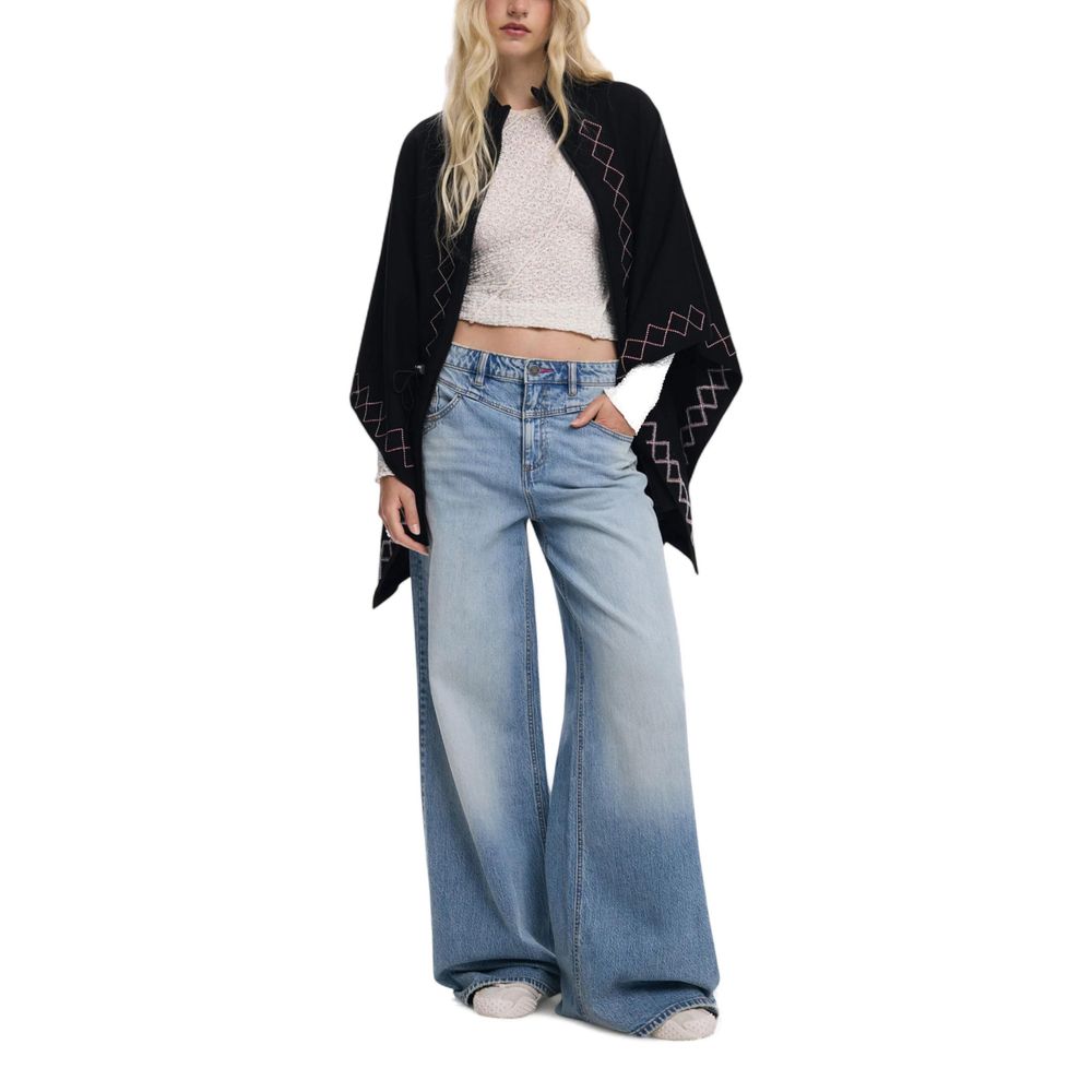 Desigual Black Viscose Cloacks