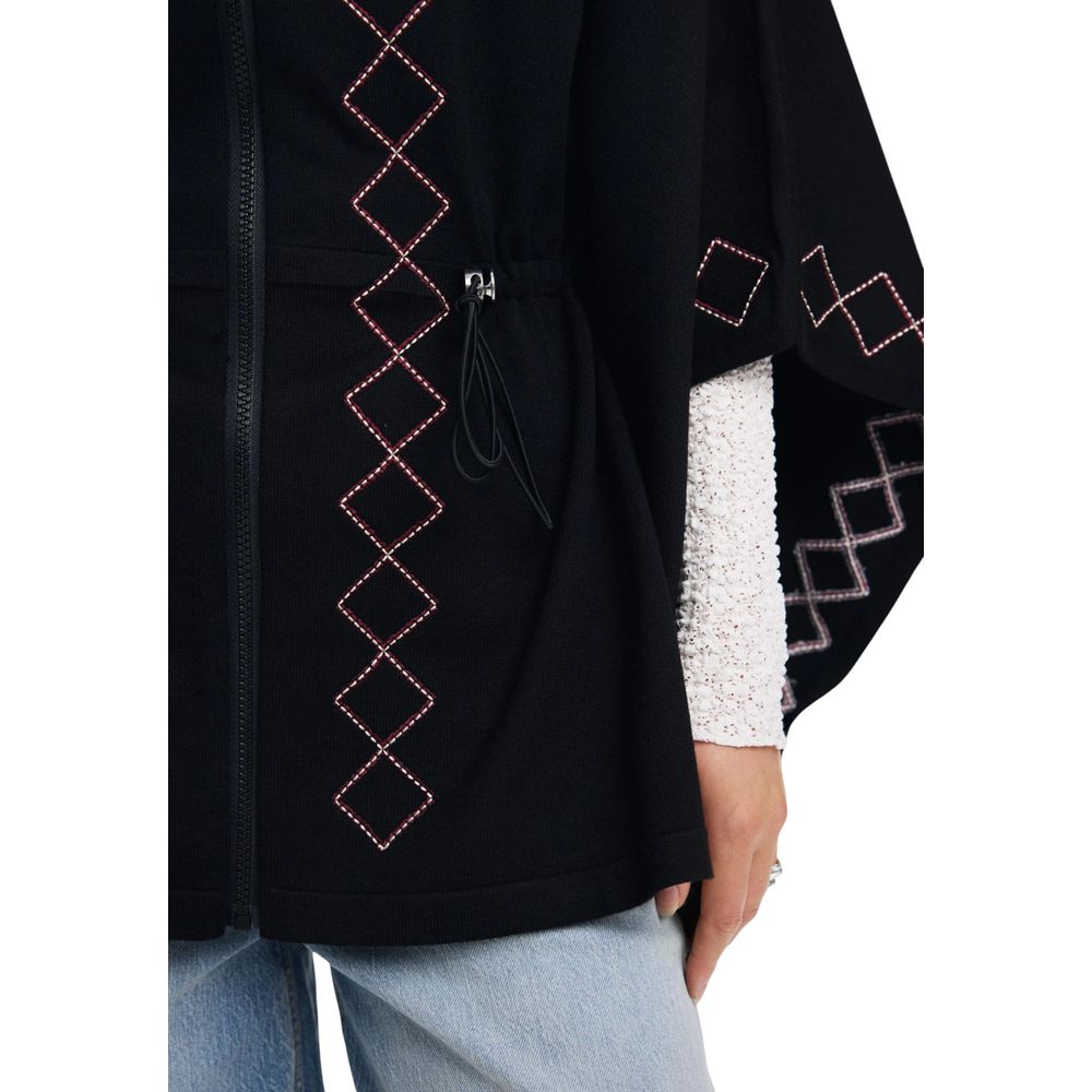 Desigual Black Viscose Cloacks