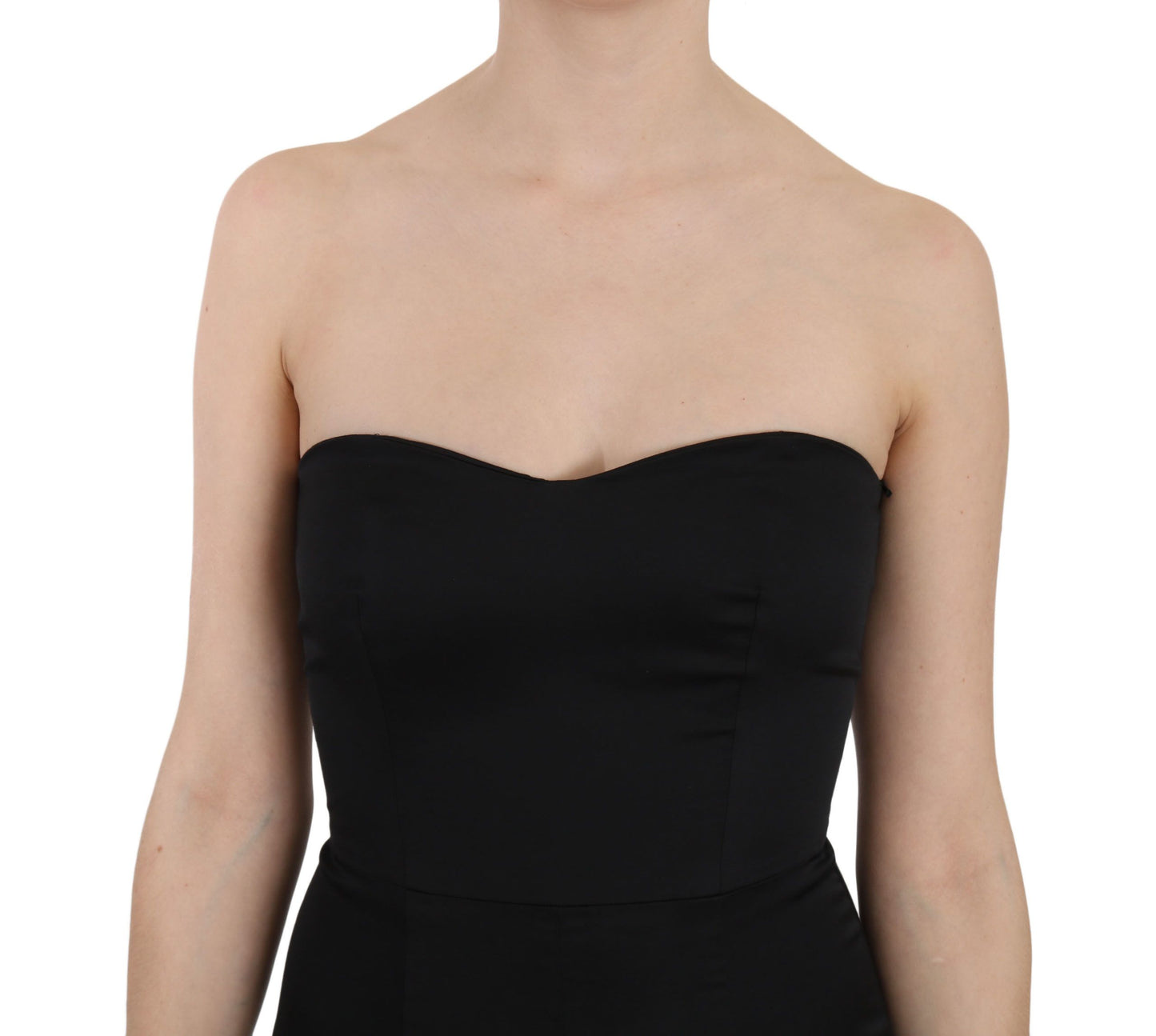 John Richmond – Schwarzes, ausgestelltes Ballkleid mit Pailletten