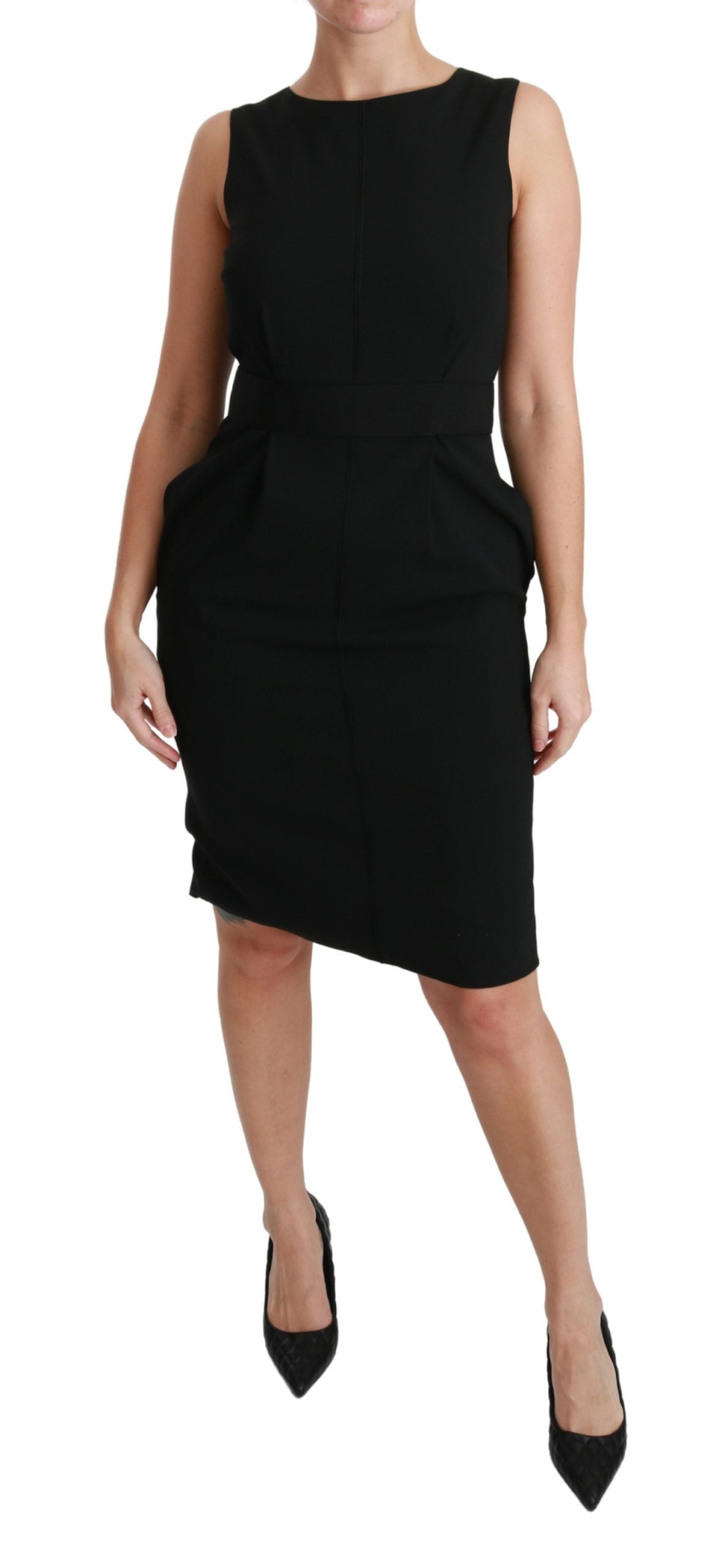 Dolce &amp; Gabbana – Schwarzes, formelles Etuikleid aus Stretch
