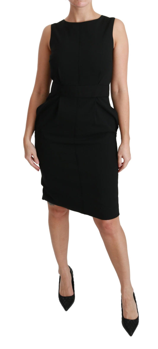 Dolce &amp; Gabbana – Schwarzes, formelles Etuikleid aus Stretch
