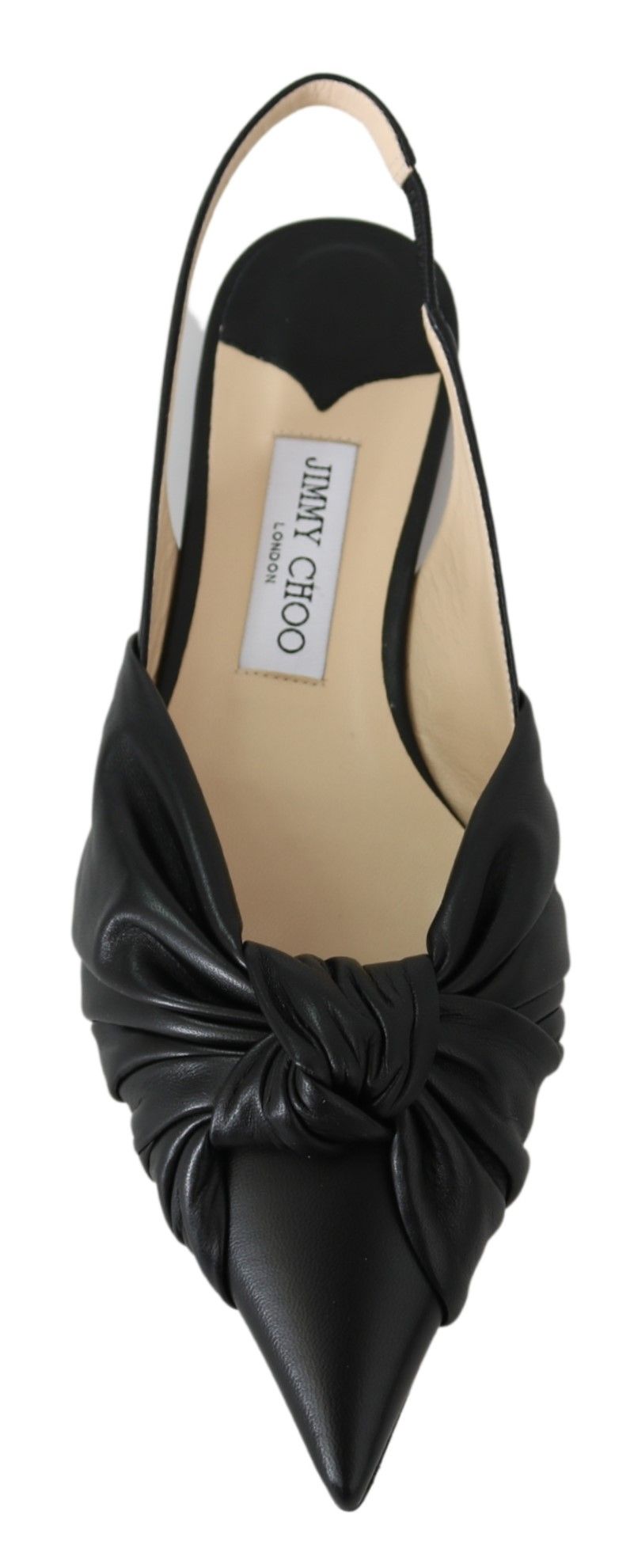 Jimmy Choo – Elegante flache Lederschuhe mit spitzer Zehenpartie