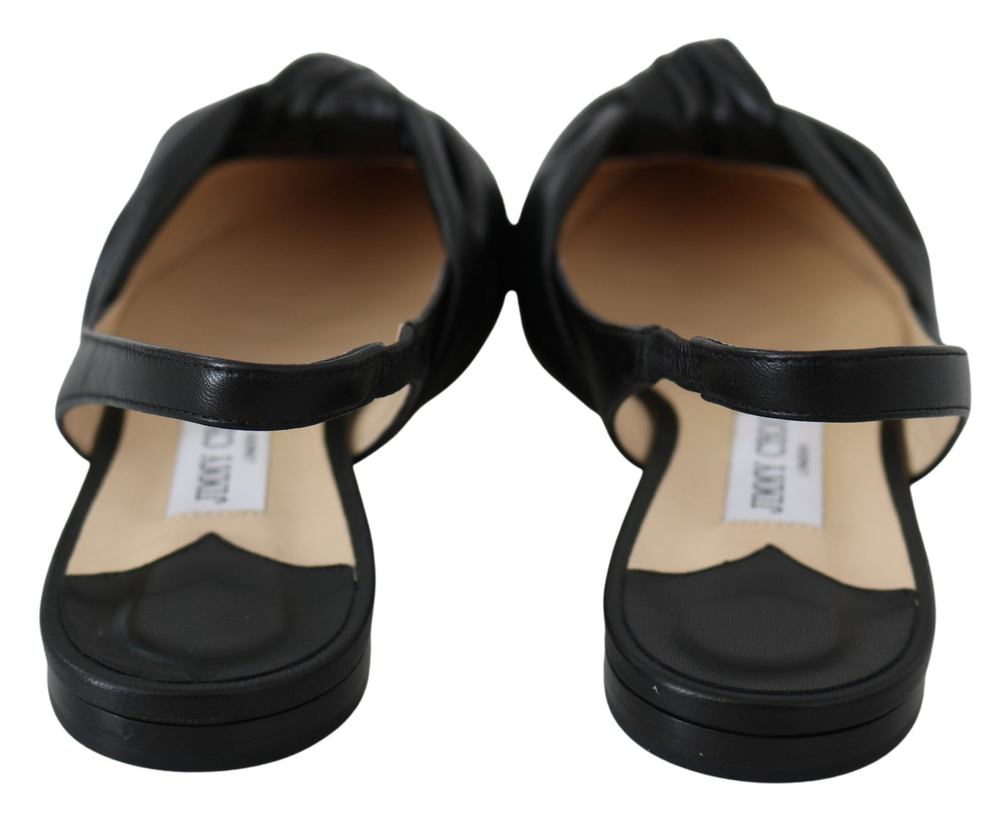 Jimmy Choo – Elegante flache Lederschuhe mit spitzer Zehenpartie