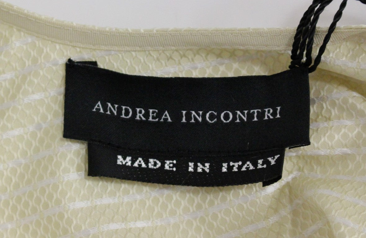 Andrea Incontri – Beiges, ärmelloses Mini-Etuikleid