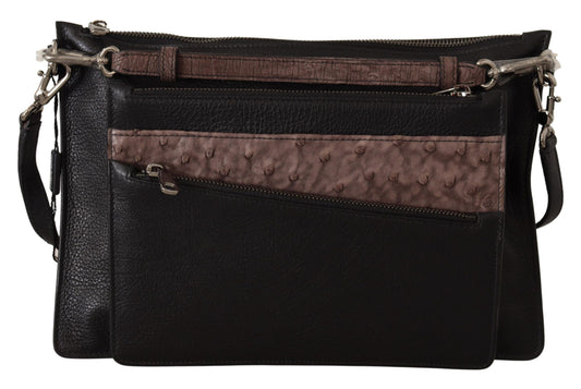 Dolce &amp; Gabbana – Schultertasche Alta Sartoria aus exotischem Leder in Schwarz