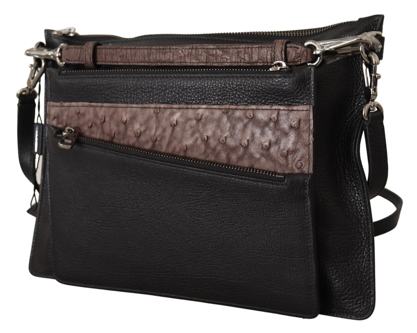 Dolce &amp; Gabbana – Schultertasche Alta Sartoria aus exotischem Leder in Schwarz
