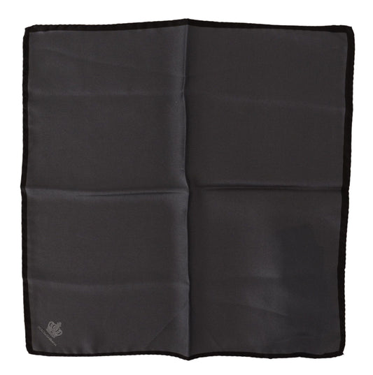 Dolce &amp; Gabbana – Graues quadratisches Taschentuch aus 100 % Seide