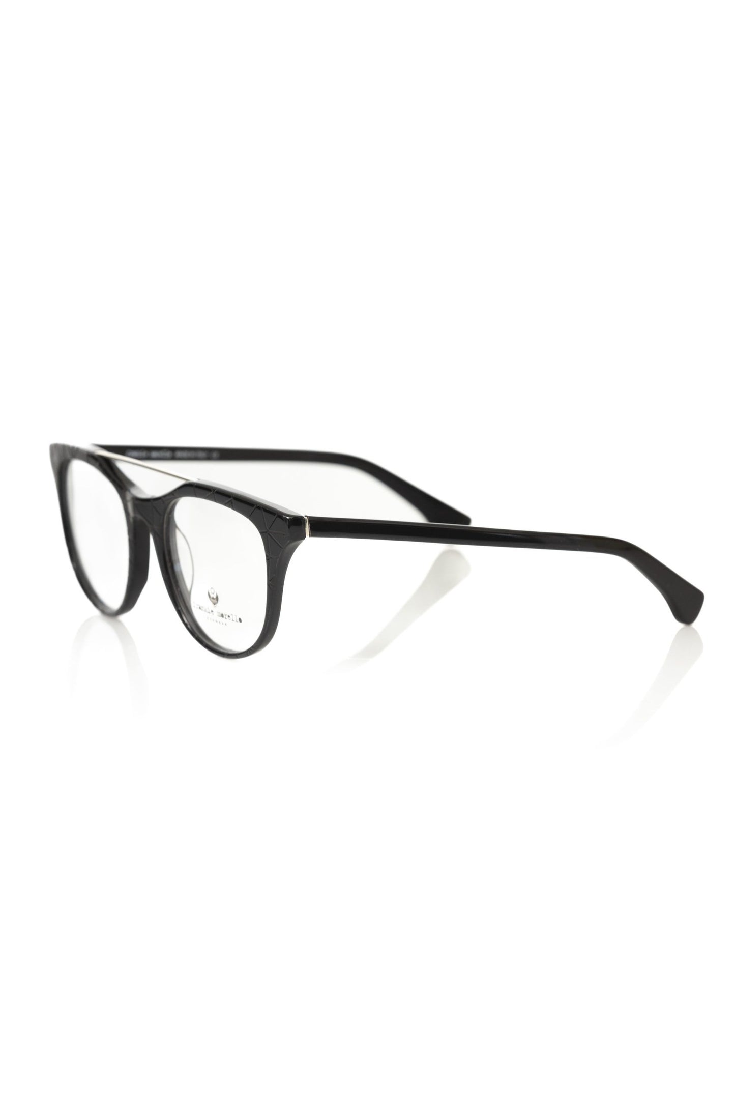 Frankie Morello Black Acetate Unisex Eyeglass Frame