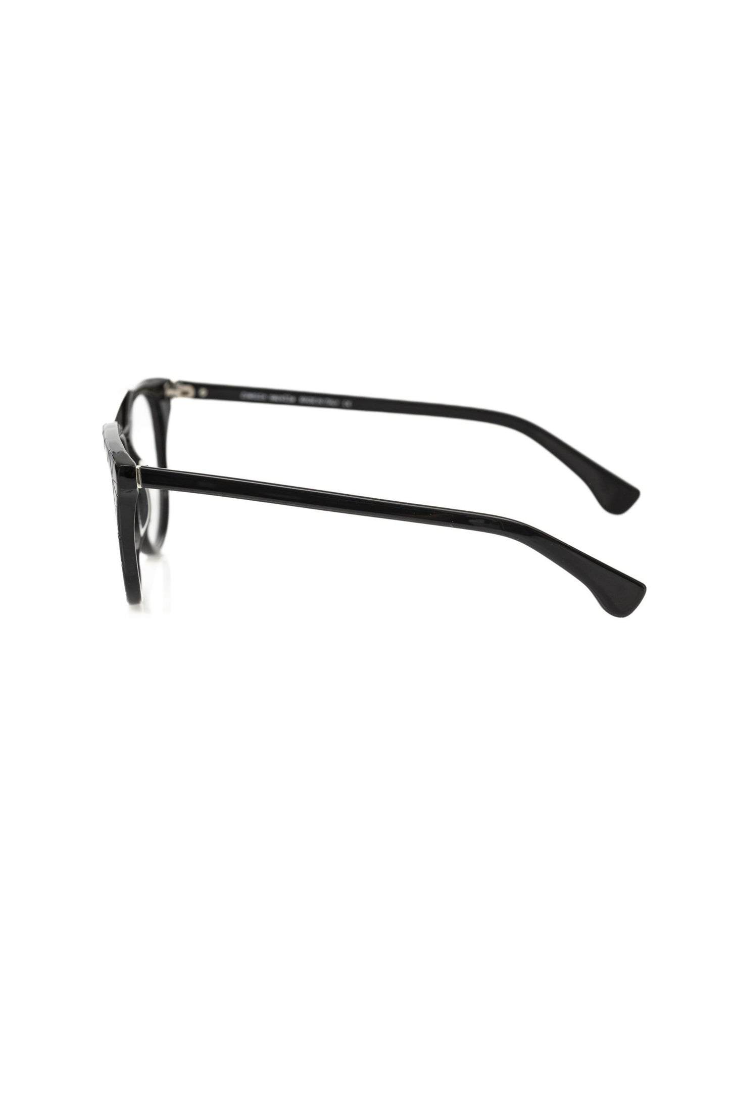 Frankie Morello Black Acetate Unisex Eyeglass Frame