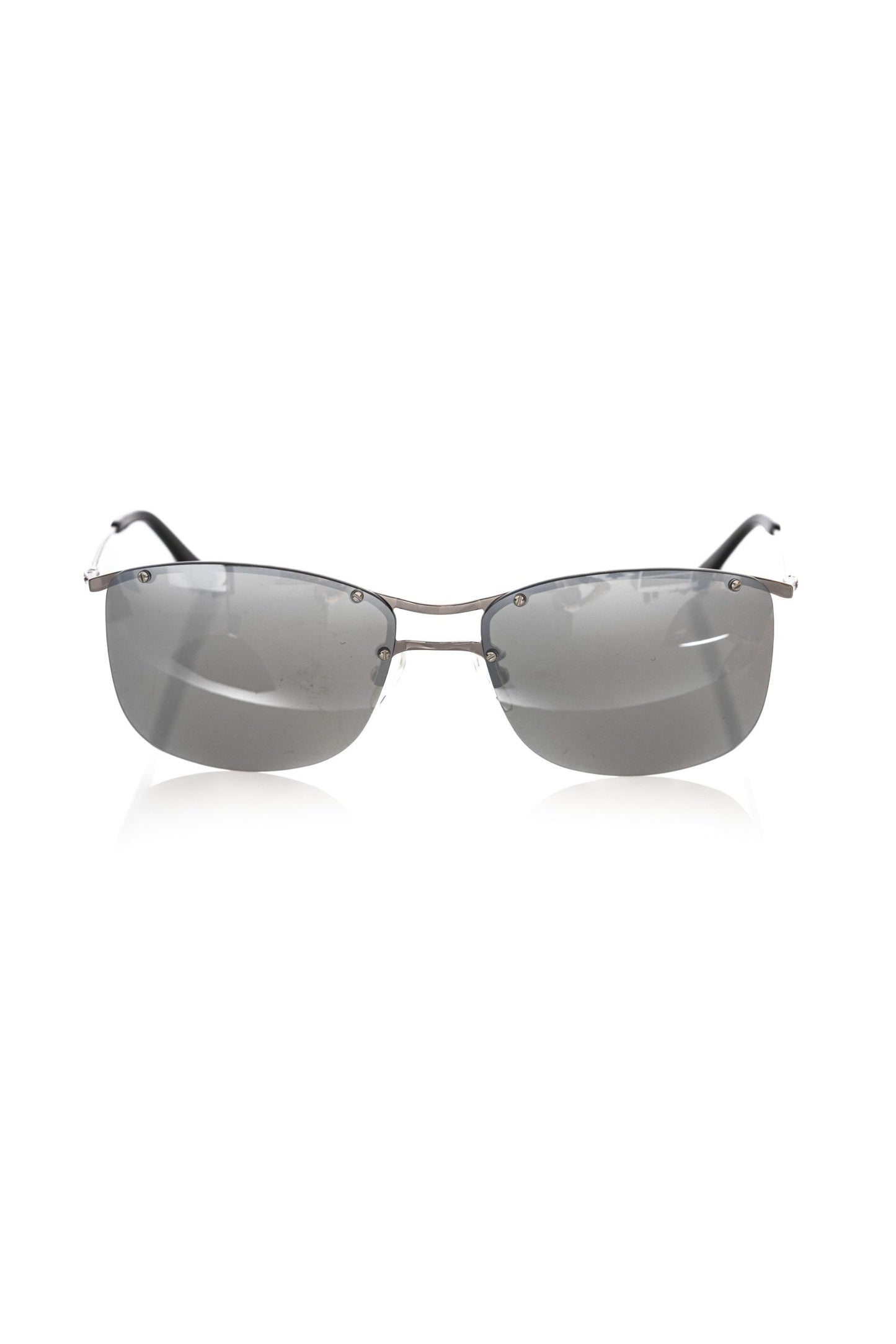 Frankie Morello Silver Metallic Fiber Men's Sunglass