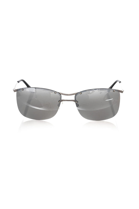 Frankie Morello Silver Metallic Fiber Men's Sunglass