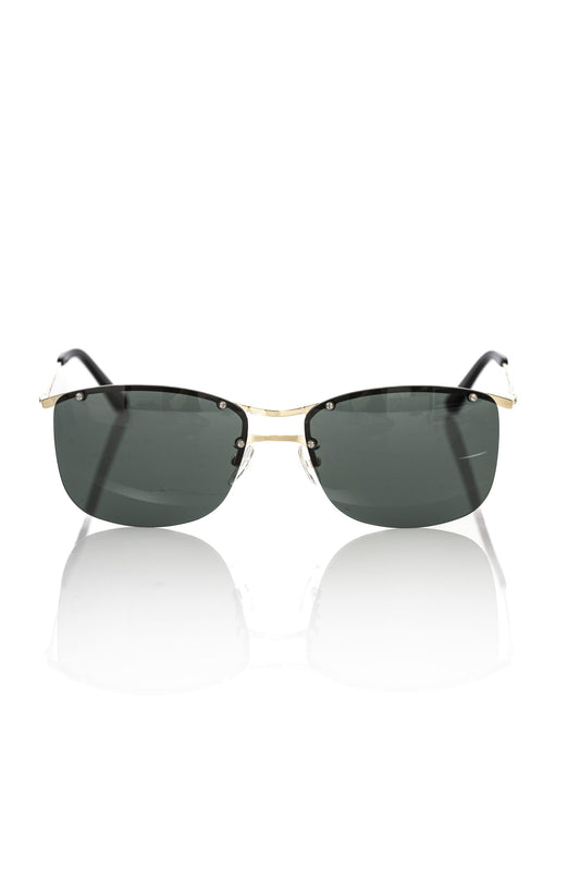 Frankie Morello Herren-Sonnenbrille aus schwarzer Metallicfaser