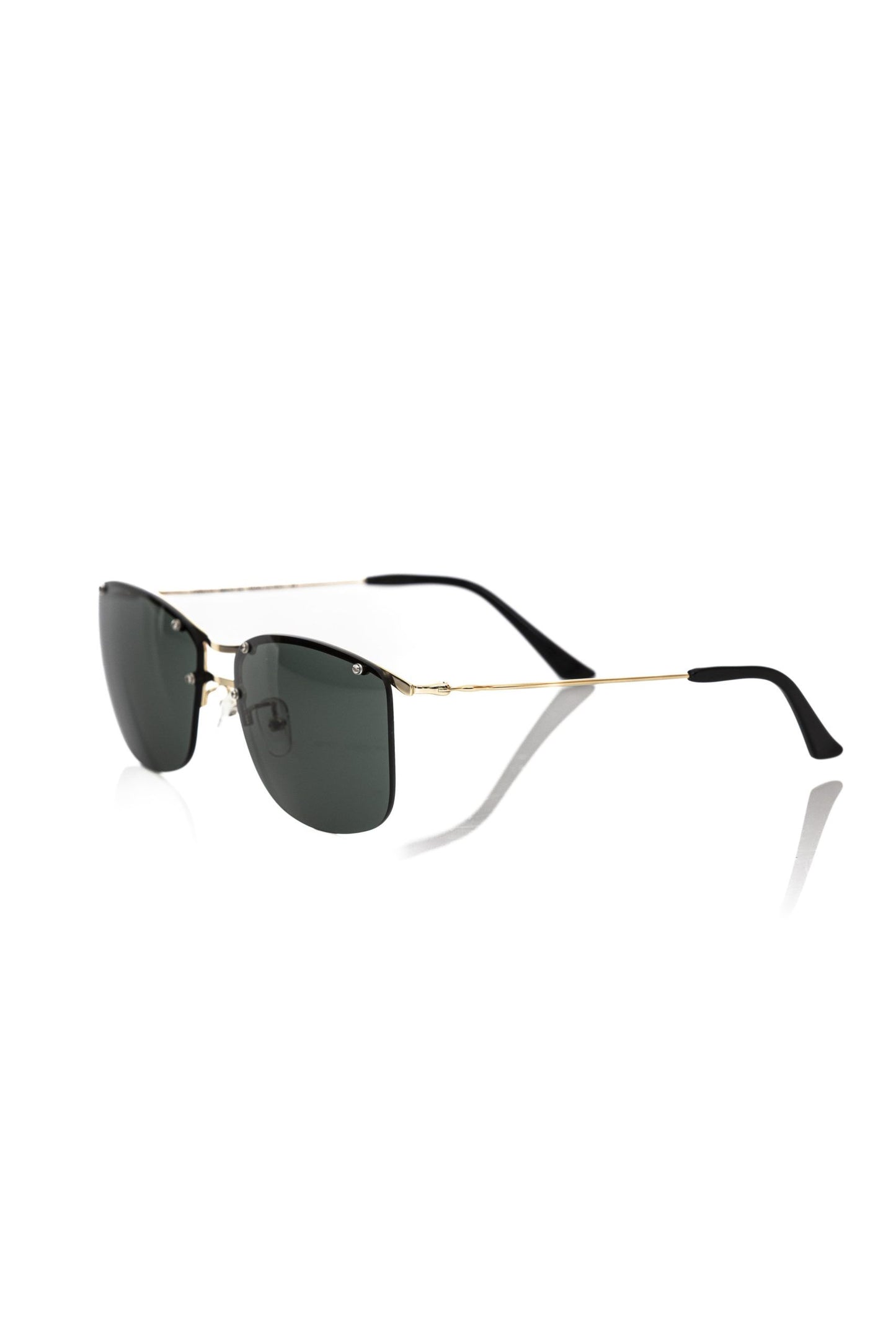Frankie Morello Herren-Sonnenbrille aus schwarzer Metallicfaser