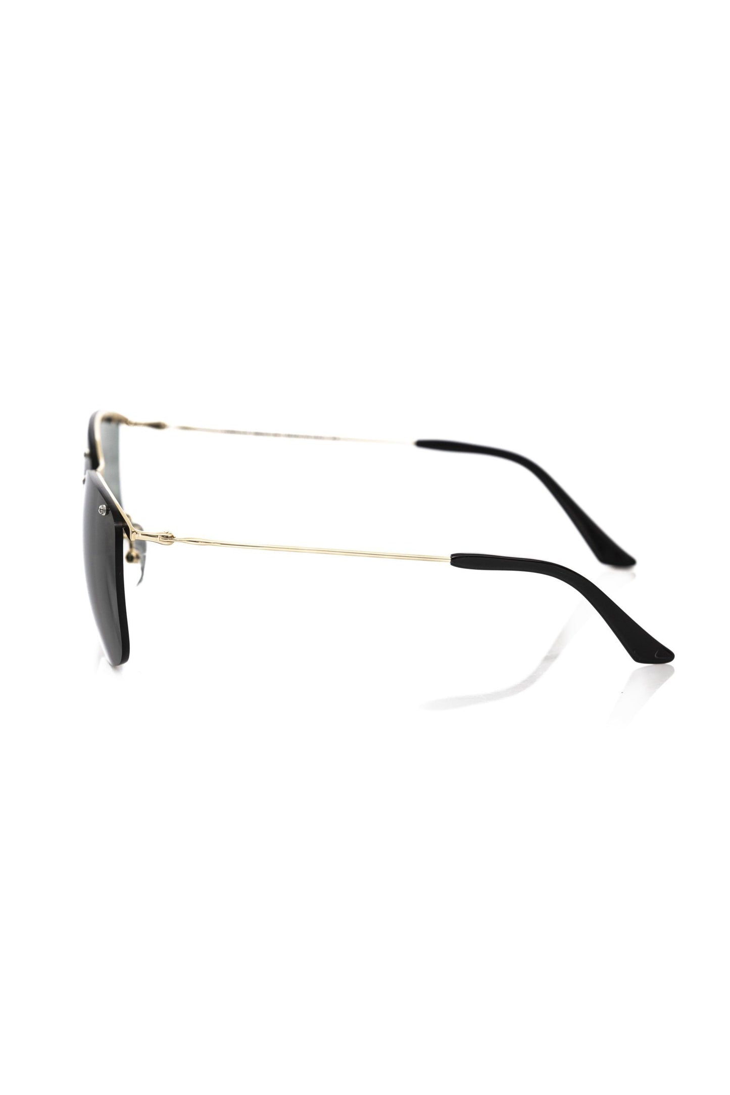 Frankie Morello Herren-Sonnenbrille aus schwarzer Metallicfaser