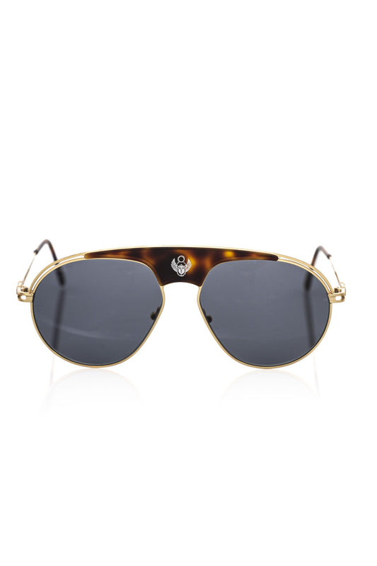 Frankie Morello Brown Metallic Fiber Men Sunglasses